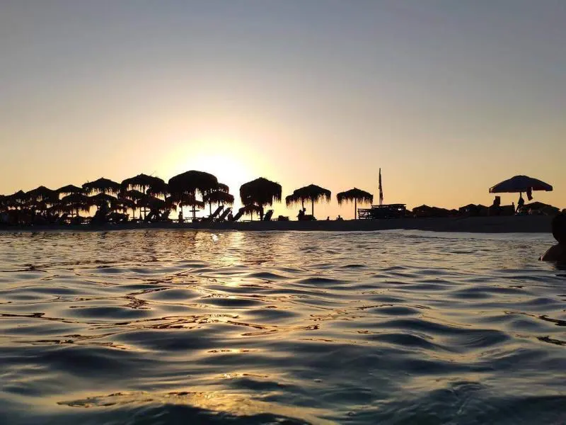 elafonisi beach sunset