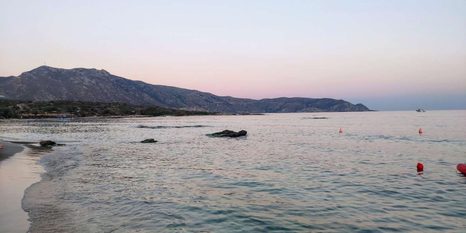 elafonisi beach surrounding mountains