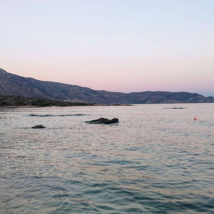 elafonisi beach surrounding mountains