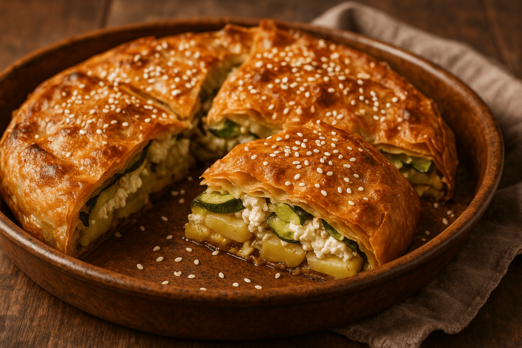 photo of boureki in a tray