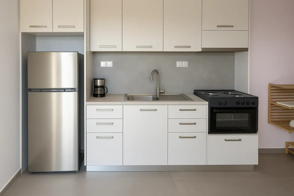 Yalos Standard Studio | Rooms to rent Elafonisi. Hotel Rooms close to Elafonisi beach Yalos Standard Studio Kitchen | Viva Elafonisi