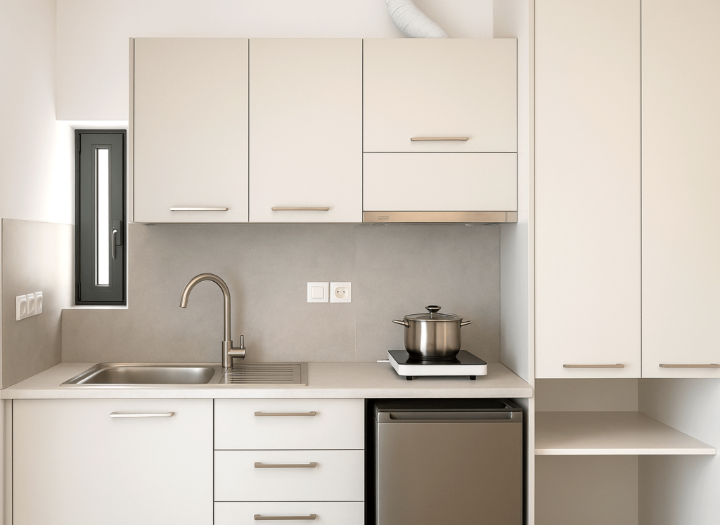 tiny studio Kitchen 1