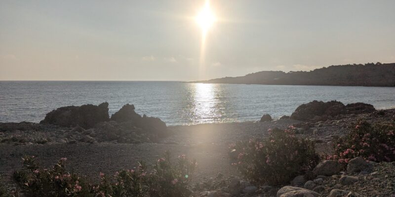 stomio beach kissamos Crete sunset