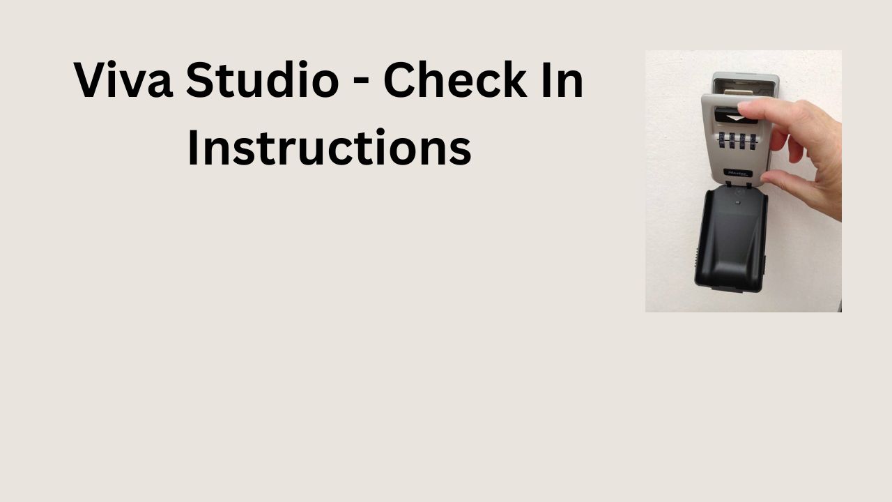 Viva Studio Keybox Check In | Viva Elafonisi