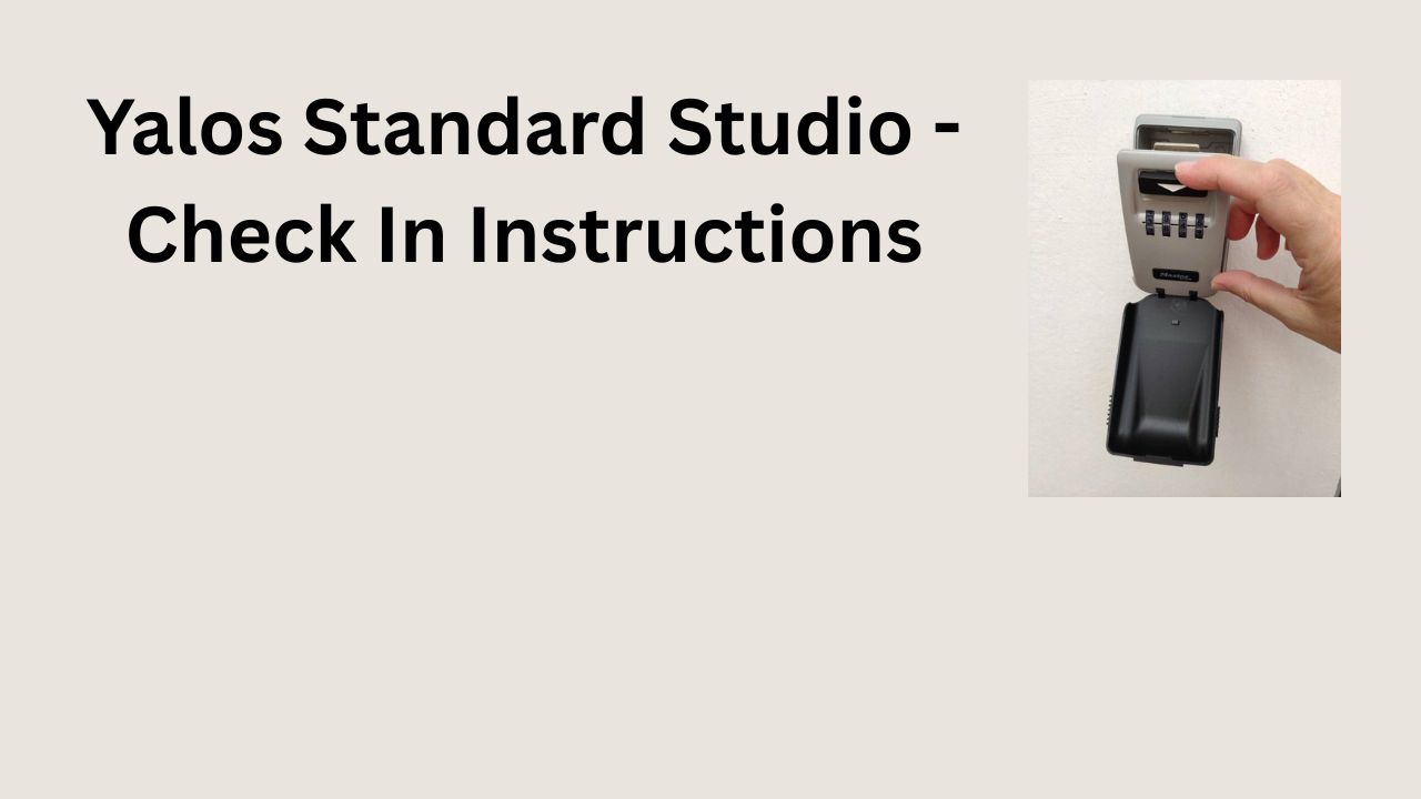 Yalos Standard Studio Keybox Check In | Viva Elafonisi