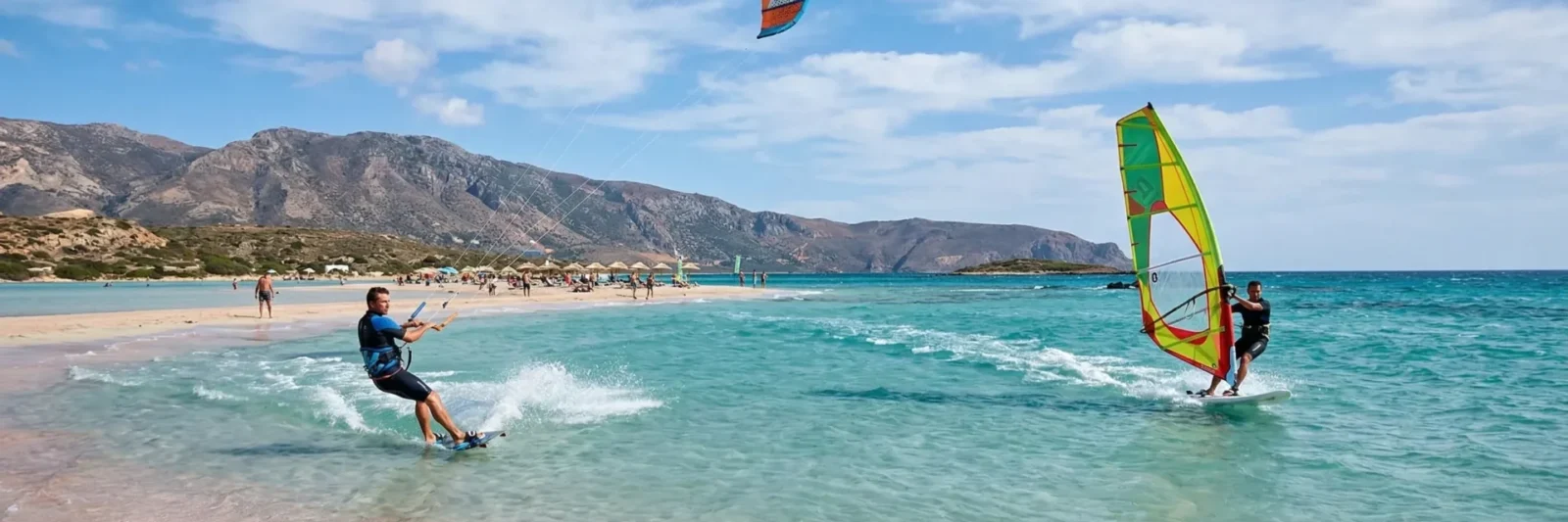 kite and wind surfing in Elafonisi beach