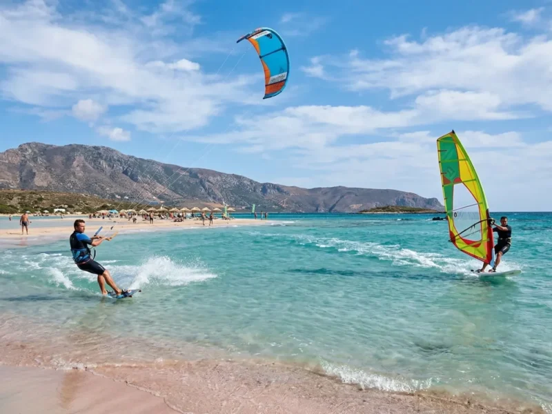 kite and wind surfing in Elafonisi beach